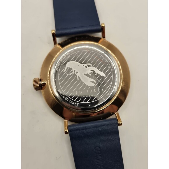 BKPPHS004 Ted Baker 42.5mm Phylipa Blue /Rose Gold Tone Watch. 8.5" Band - Picture 3 of 13